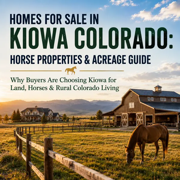 Homes for Sale in Kiowa Colorado: Horse Properties & Acreage Guide