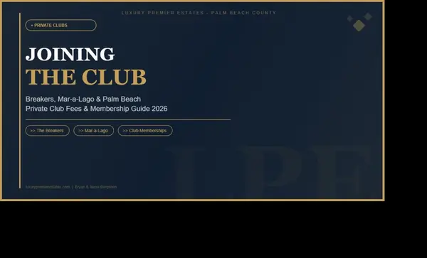 Joining The Club: 2026 Breakdown of Membership Fees at The Breakers, Mar-a-Lago, and Palm Beach's Most Exclusive Private Clubs