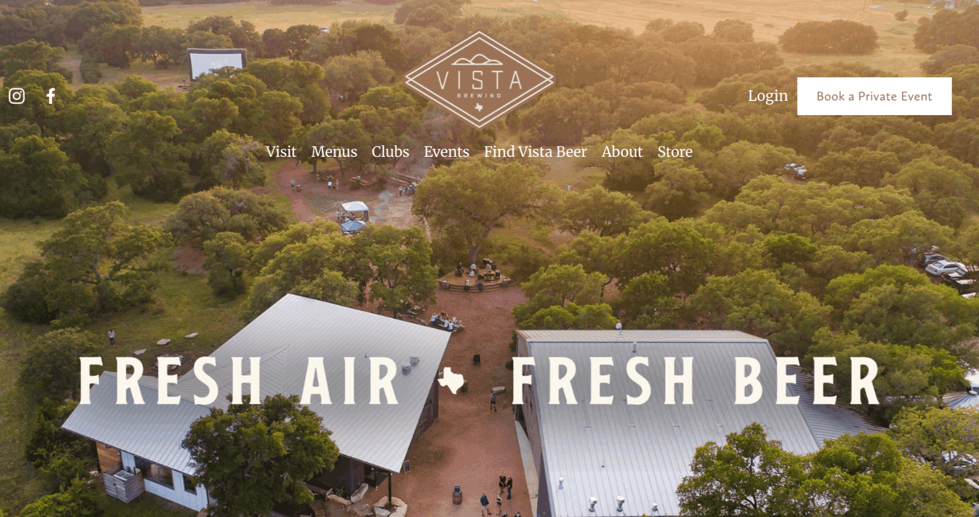 Vista Brewery in Driftwood with acres of area to play, enjoy live music and food