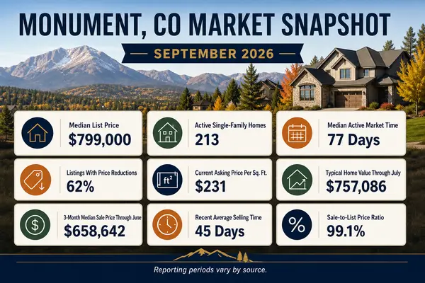 Monument CO Housing Market: September 2026 Update