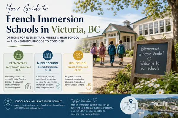 feature image of “French Immersion Schools in Victoria BC | Family Home Guide”