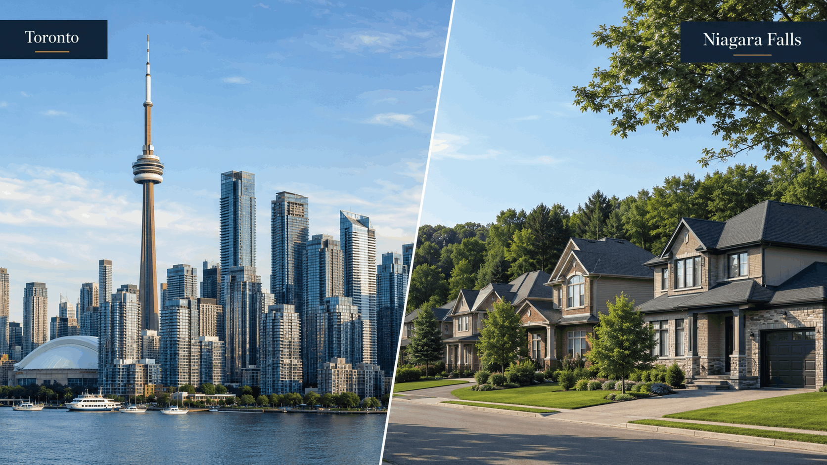 Toronto skyline vs Niagara Falls homes - what $700,000 buys in 2026