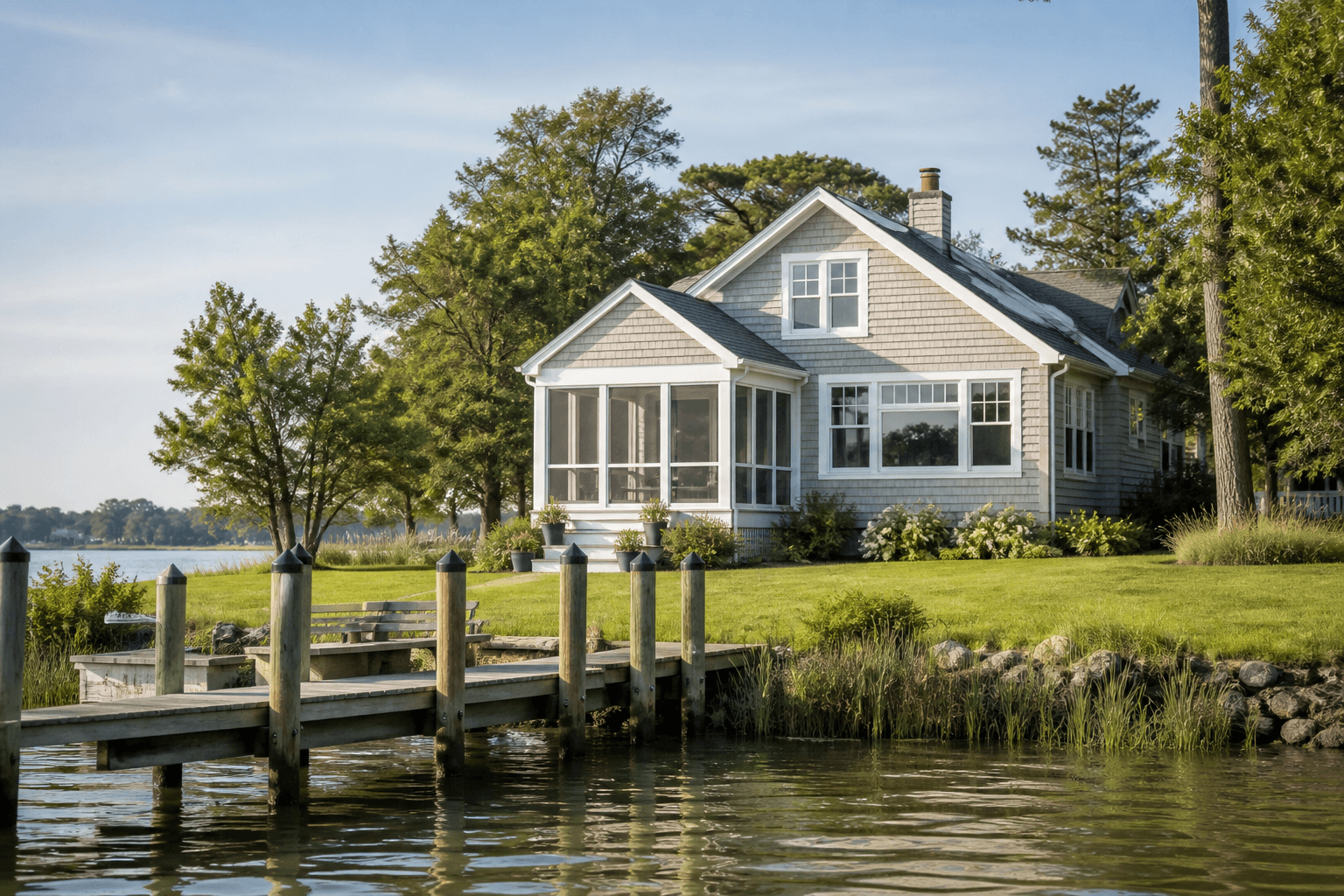 A waterfront home with a private dock in Coastal Virginia