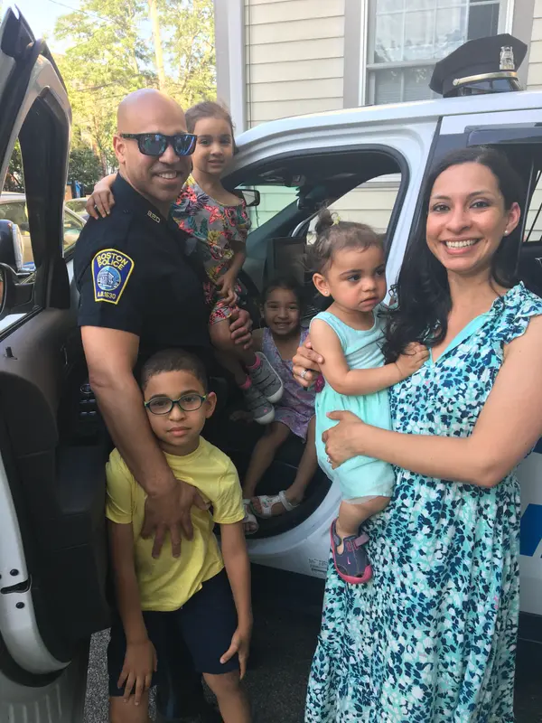 Officer Ortega with his family