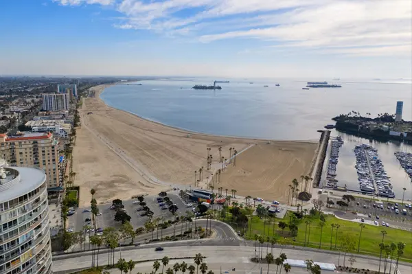View of the beach and marina from a Downtown Long Beach condo