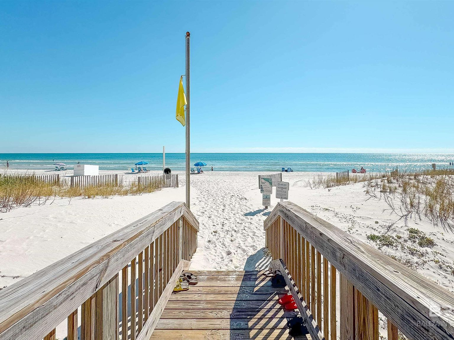 Private beach walkover leading to the Gulf Shores beach