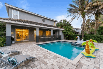 Luxury home finishes with pool view