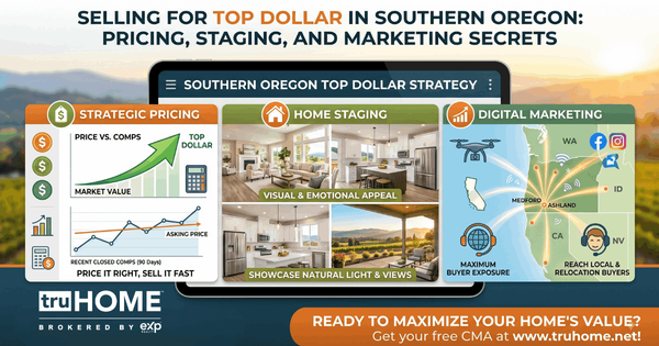 feature image of Selling for Top Dollar in Southern Oregon: Pricing, Staging, and Marketing Secrets