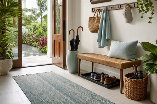 feature image of Miami Rainy Season Entryway Ideas That Keep Your Home Cleaner, Cooler, and More Organized
