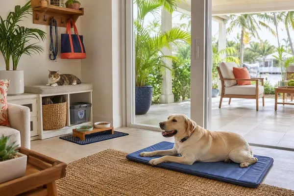 feature image of Pet-Friendly Miami Home Ideas That Keep Dogs, Cats, and Your Home Comfortable in Summer