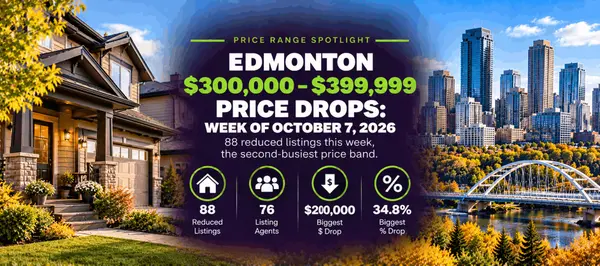 feature image of Edmonton $300,000 - $399,999 Price Drops: Week of October 7, 2026