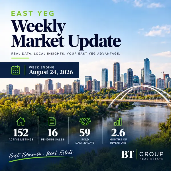 feature image of East YEG Real Estate Update: What Buyers &amp; Sellers Need to Know This Week (Aug 24, 2026)