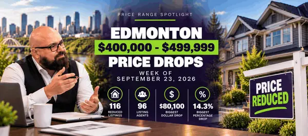 Edmonton $400,000 - $499,999 Price Drops: Week of September 23, 2026