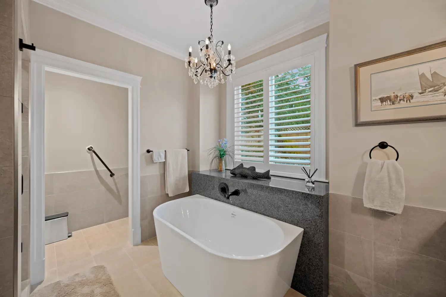 ensuite bathroom offers a spa like