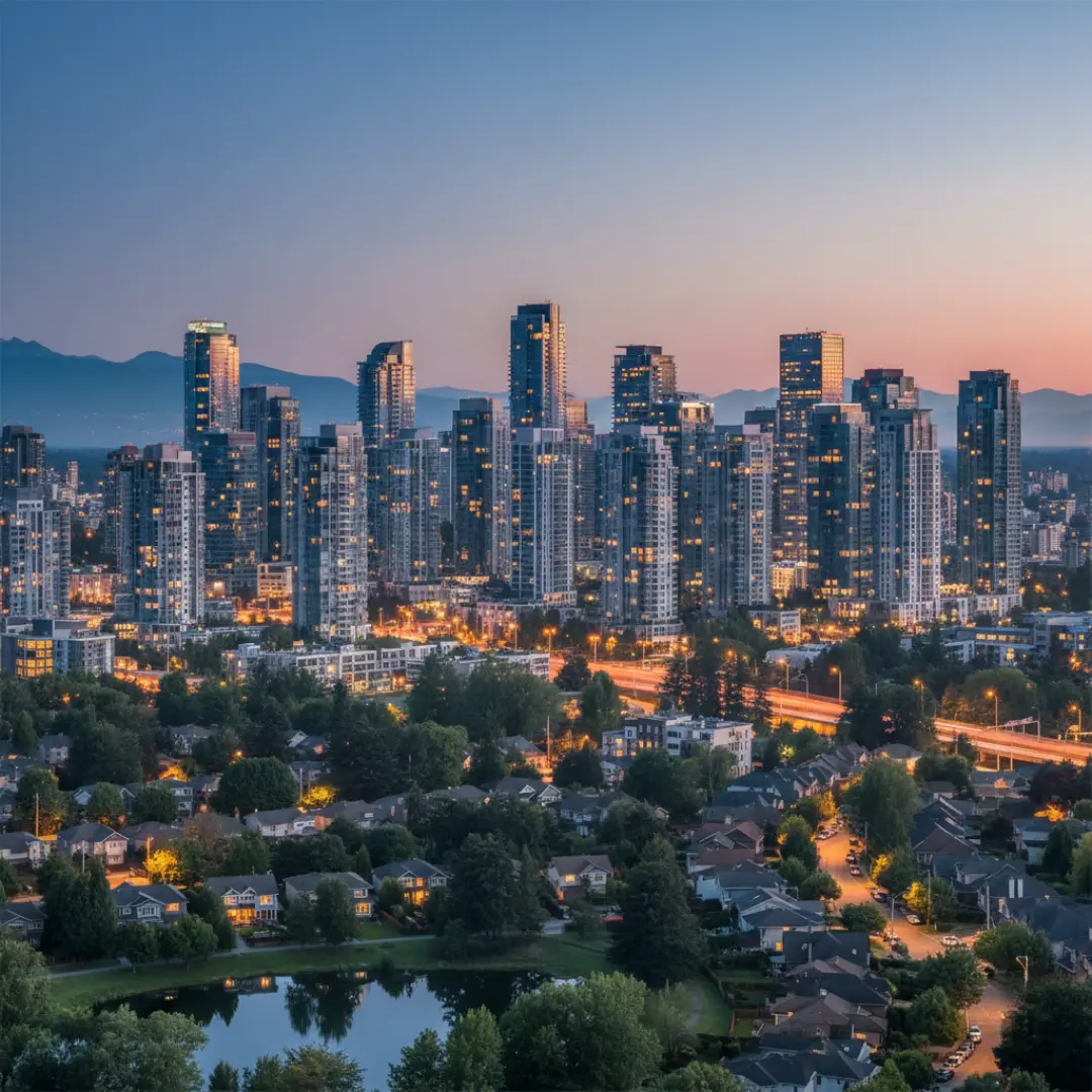 beautiful photo of the Burnaby skyline