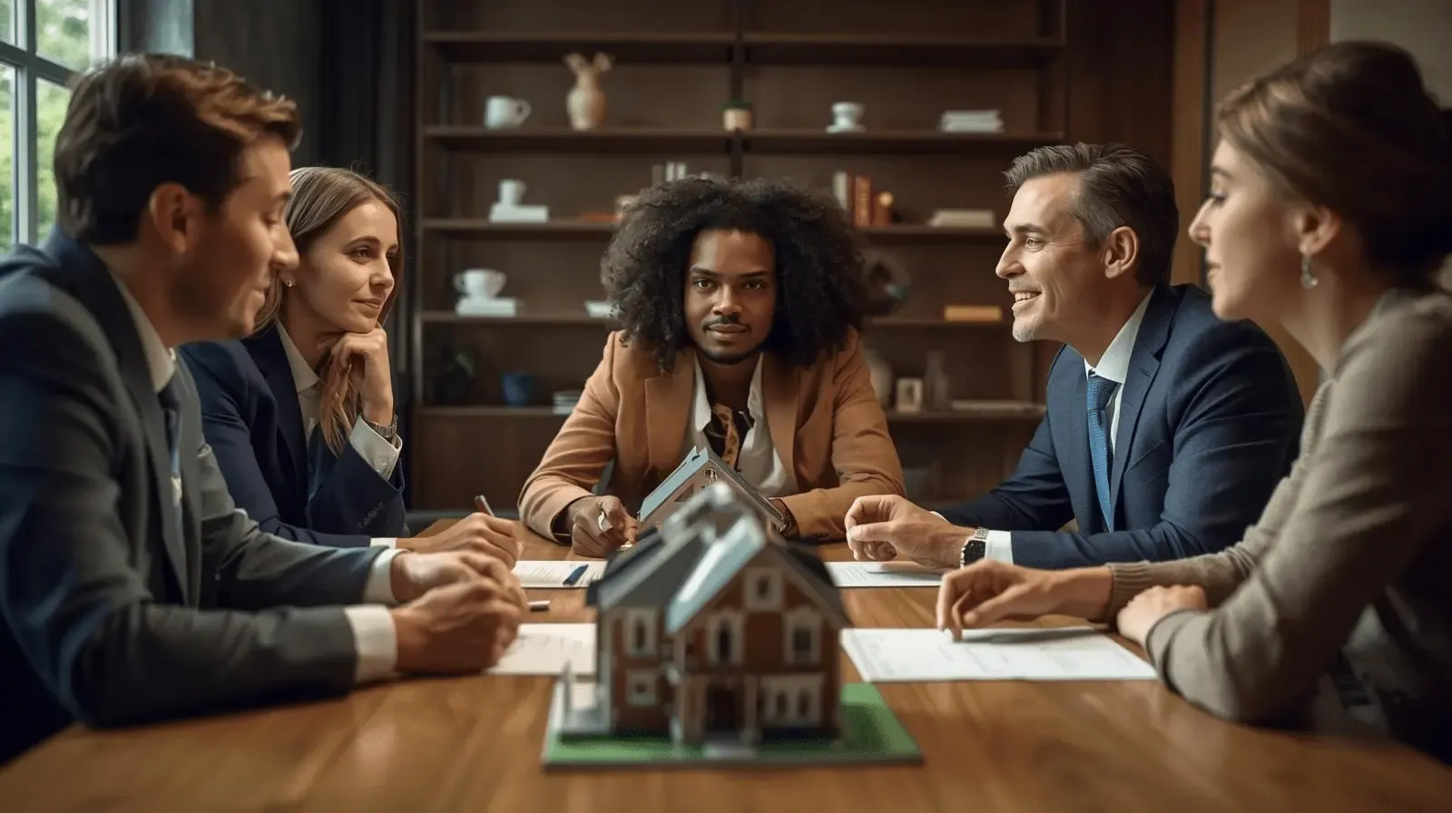 Realtors negotiating prices with clients