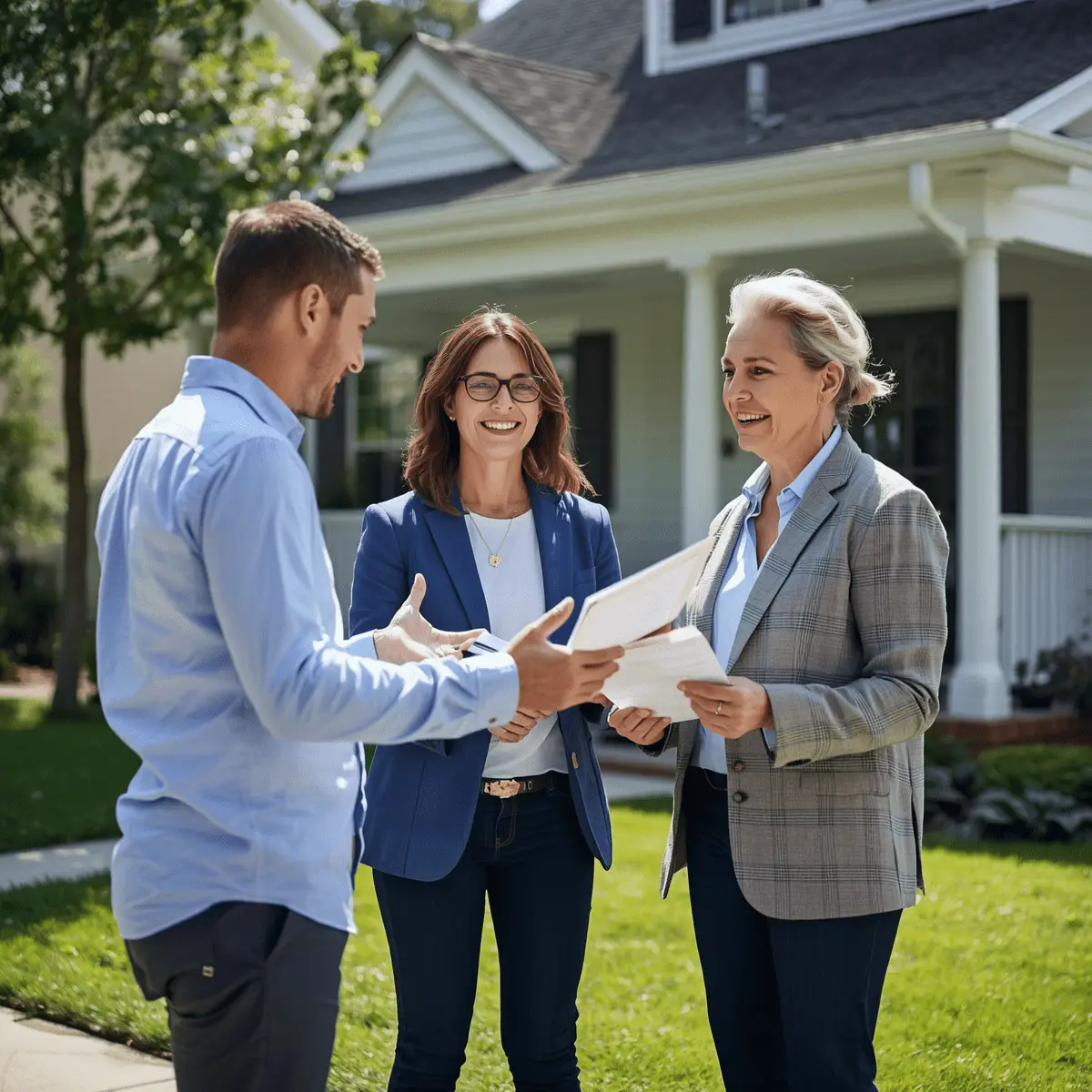 Realtor helping homeowner make the best choice