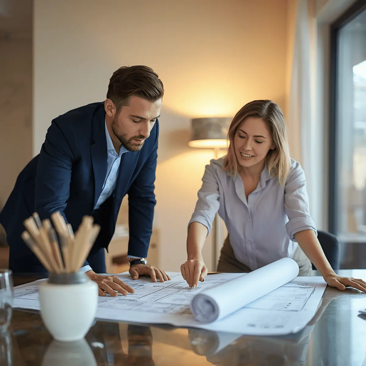 Realtor helping a homeowner with buying decision