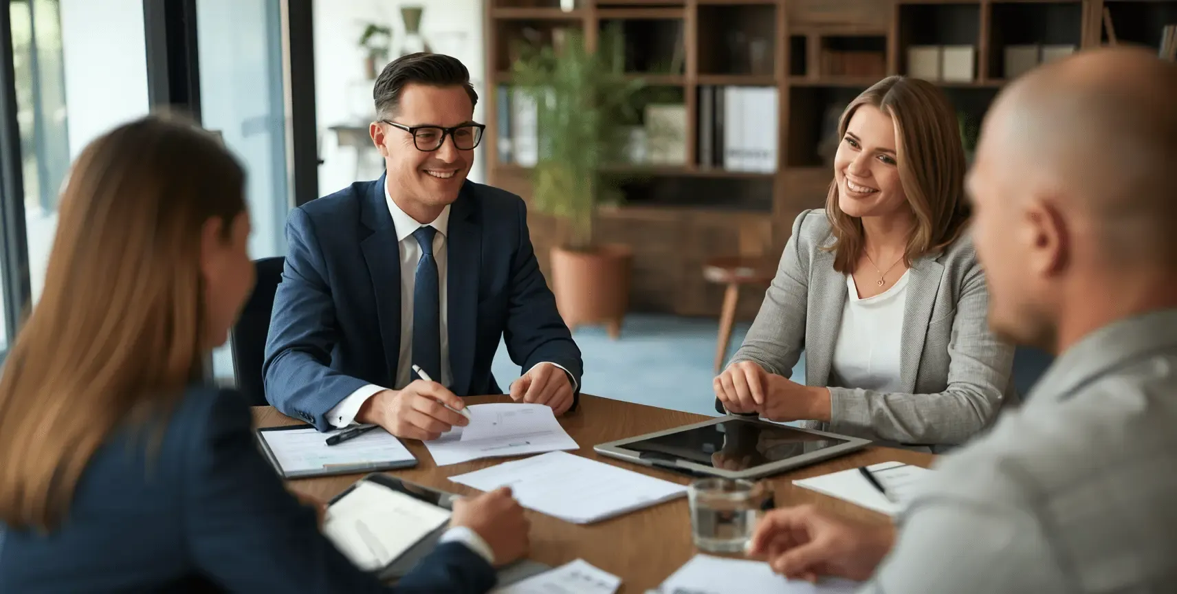 Real estate agent helping with negotiations