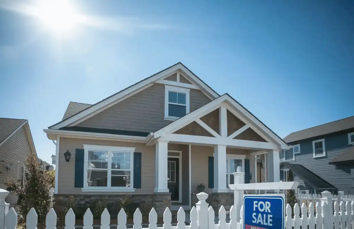 A foreclosed suburban home