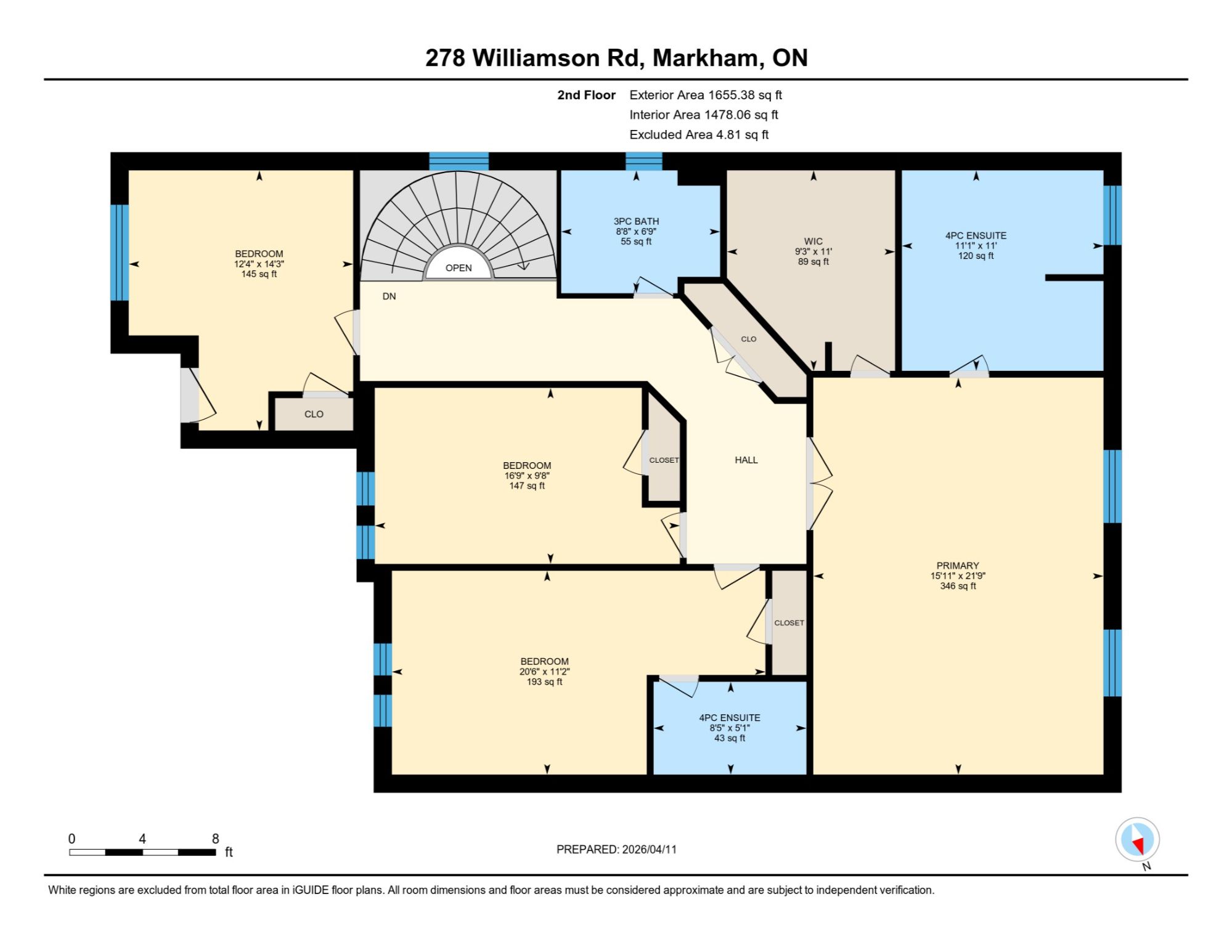 Second Floor Plan — 24 Juniper Crescent