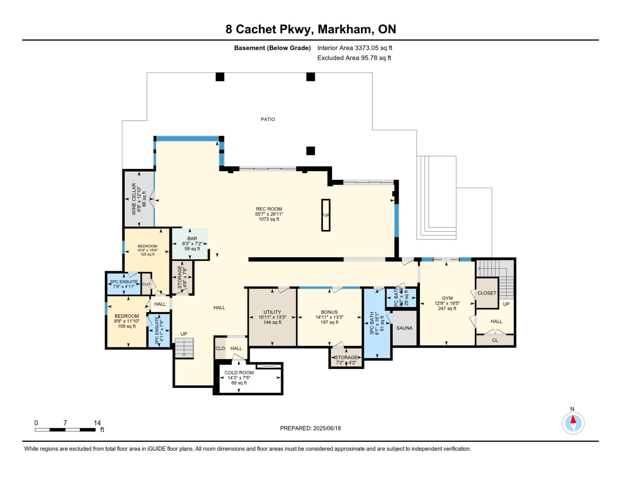 Basement Floor Plan — 24 Juniper Crescent