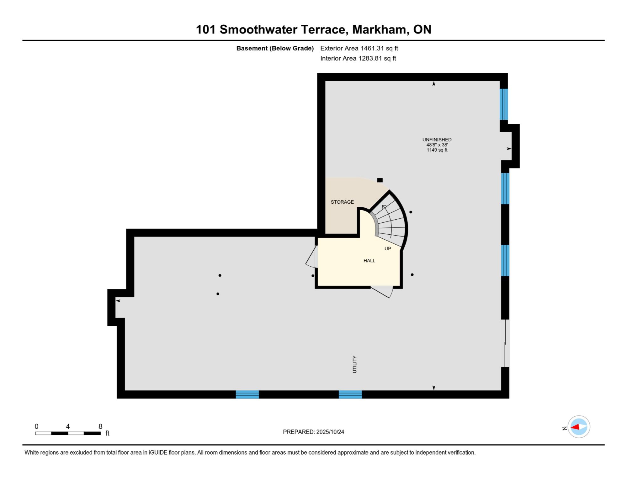 Basement Floor Plan — 24 Juniper Crescent