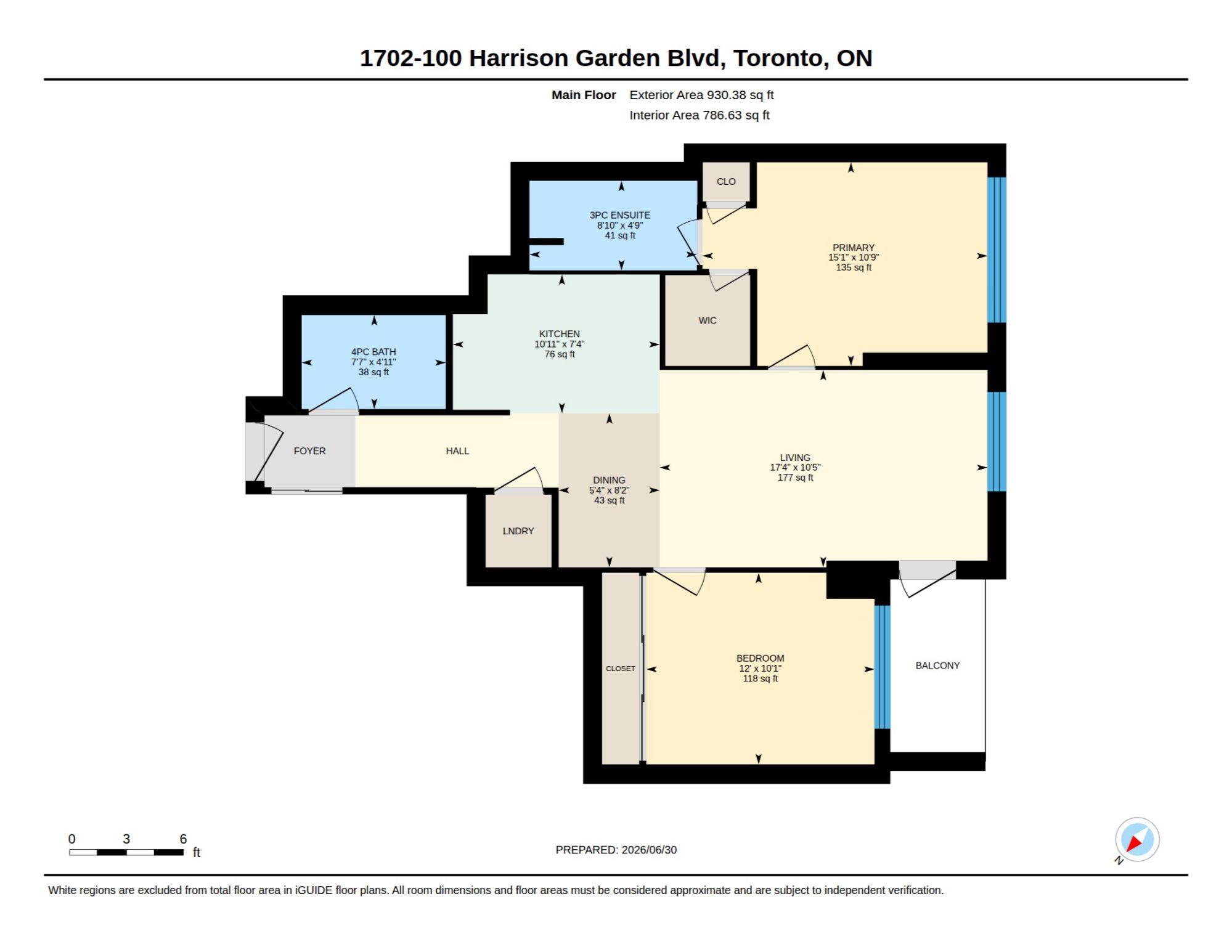 Floor Plan — 100 Harrison Garden Boulevard #1702
