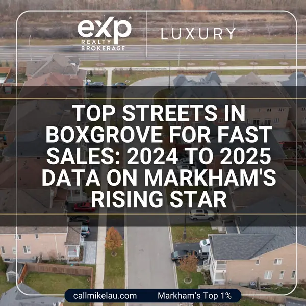 Top Streets in Boxgrove for Fast Sales: 2024 to 2025 Data on Markham's Rising Star,Michael Lau