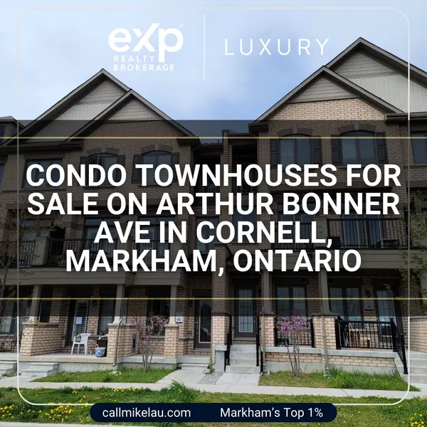 Condo Townhouses for Sale on Arthur Bonner Ave in Cornell, Markham, Ontario,Michael Lau