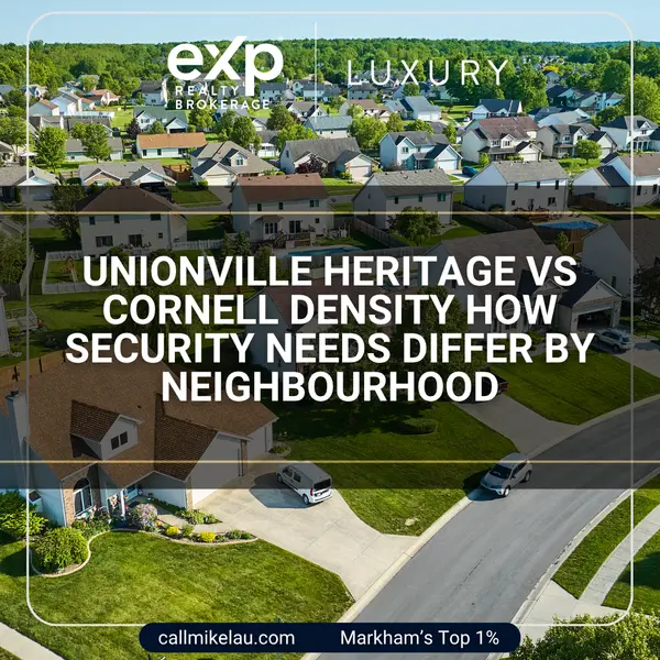 Unionville Heritage vs Cornell Density How Security Needs Differ by Neighbourhood,Michael Lau