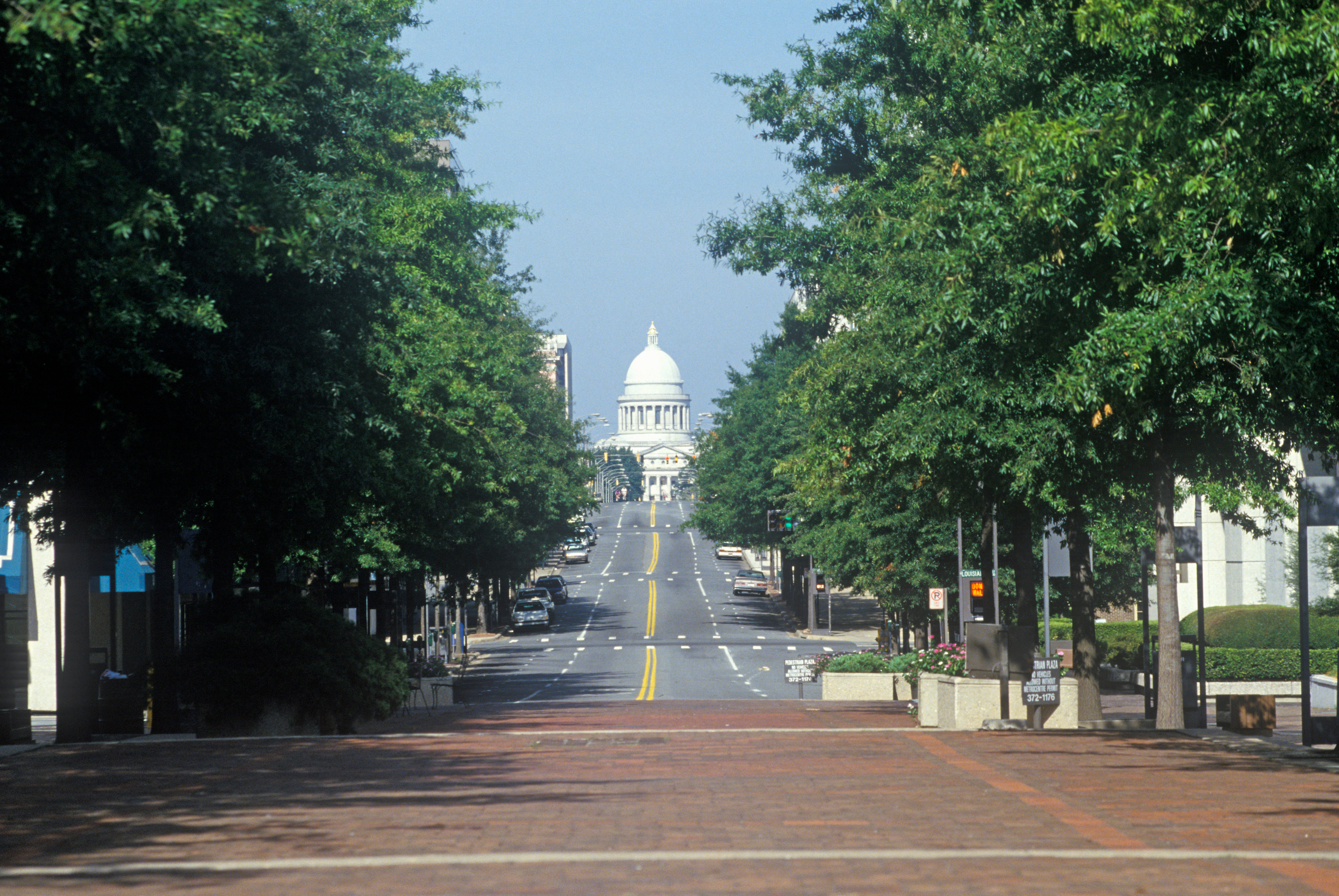 Capitol Avenue leading toward the Arkansas State Capitol in Little Rock, Arkansas