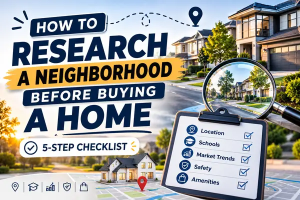 feature image of How to Research a Neighborhood Before Buying a Home | 5-Step Checklist