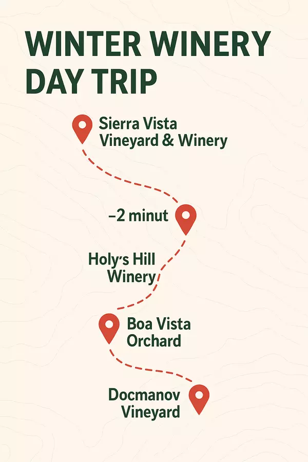  A Simple Winter Wine Loop: Sierra Vista  Holly’s Hill  Boa Vista  Docmanov