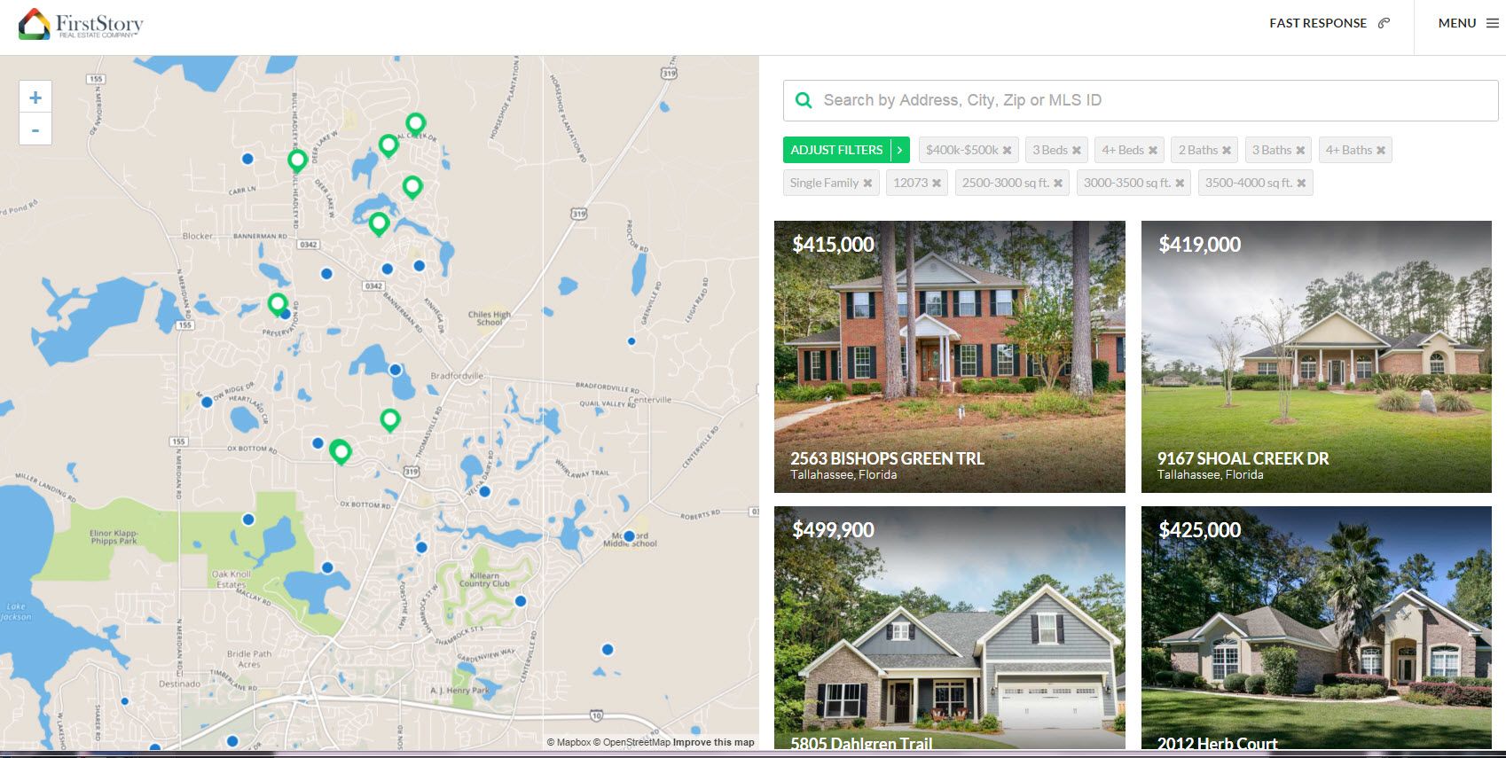 View List of NE Tallahassee homes for sale $400,000 - $500.000