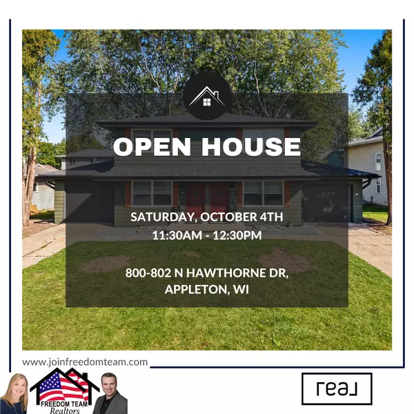 OPEN HOUSE ALERT!   Saturday, October 4th - 11:30am-12:30pm