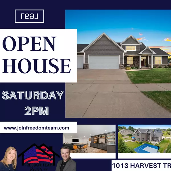 Open House Saturday 2pm - 1013 Harvest Tr, Appleton