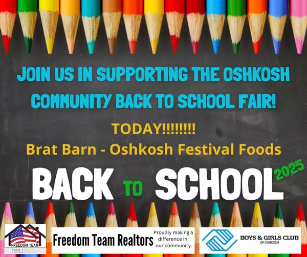 Join us at the Oshkosh Festival Foods Brat Barn to help support the Oshkosh Community Back to School Program!