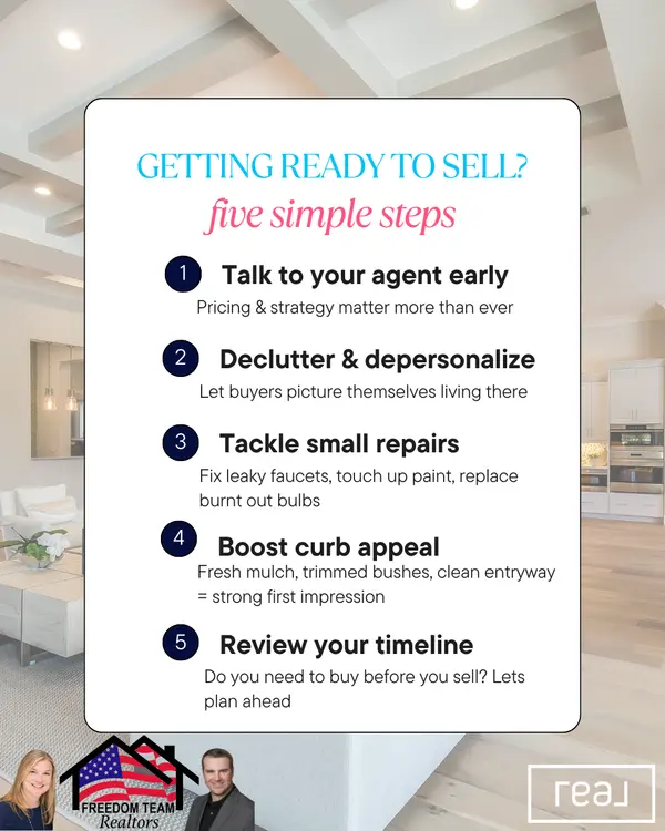 If selling is on your 2026 goal list, here are the first steps to take.,Freedom Team