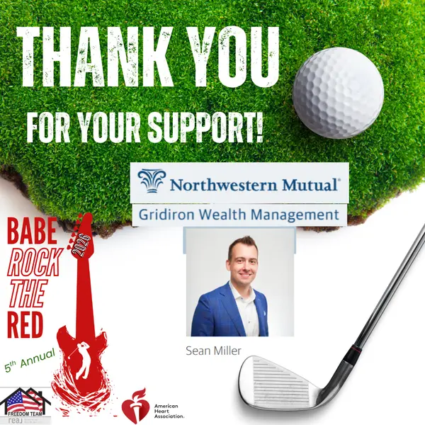A huge thank you to Sean Miller with Northwestern Mutual, Gridiron Management!
