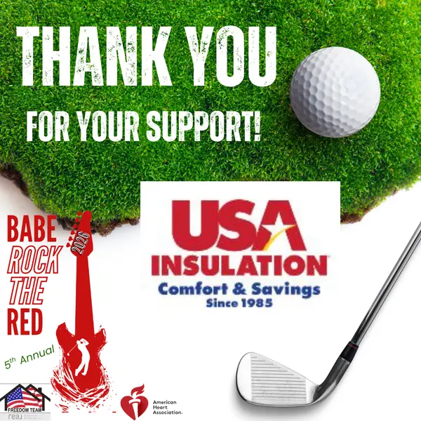 Thank you to USA Insulation for sponsoring our Babe Rock the Red Golf Outing!