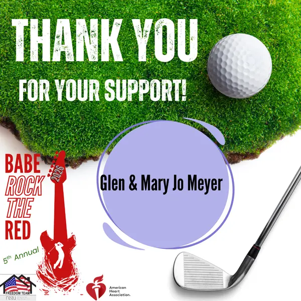 A huge THANK YOU to Gerry & Marge Kersten!