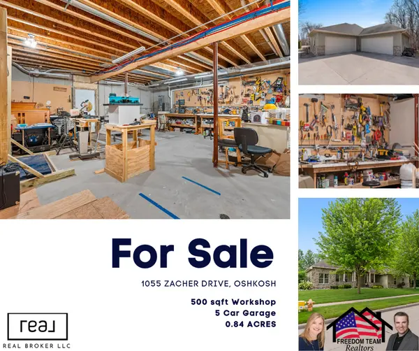 At 1055 Zacher Dr, Oshkosh, the garage is a serious standout!
