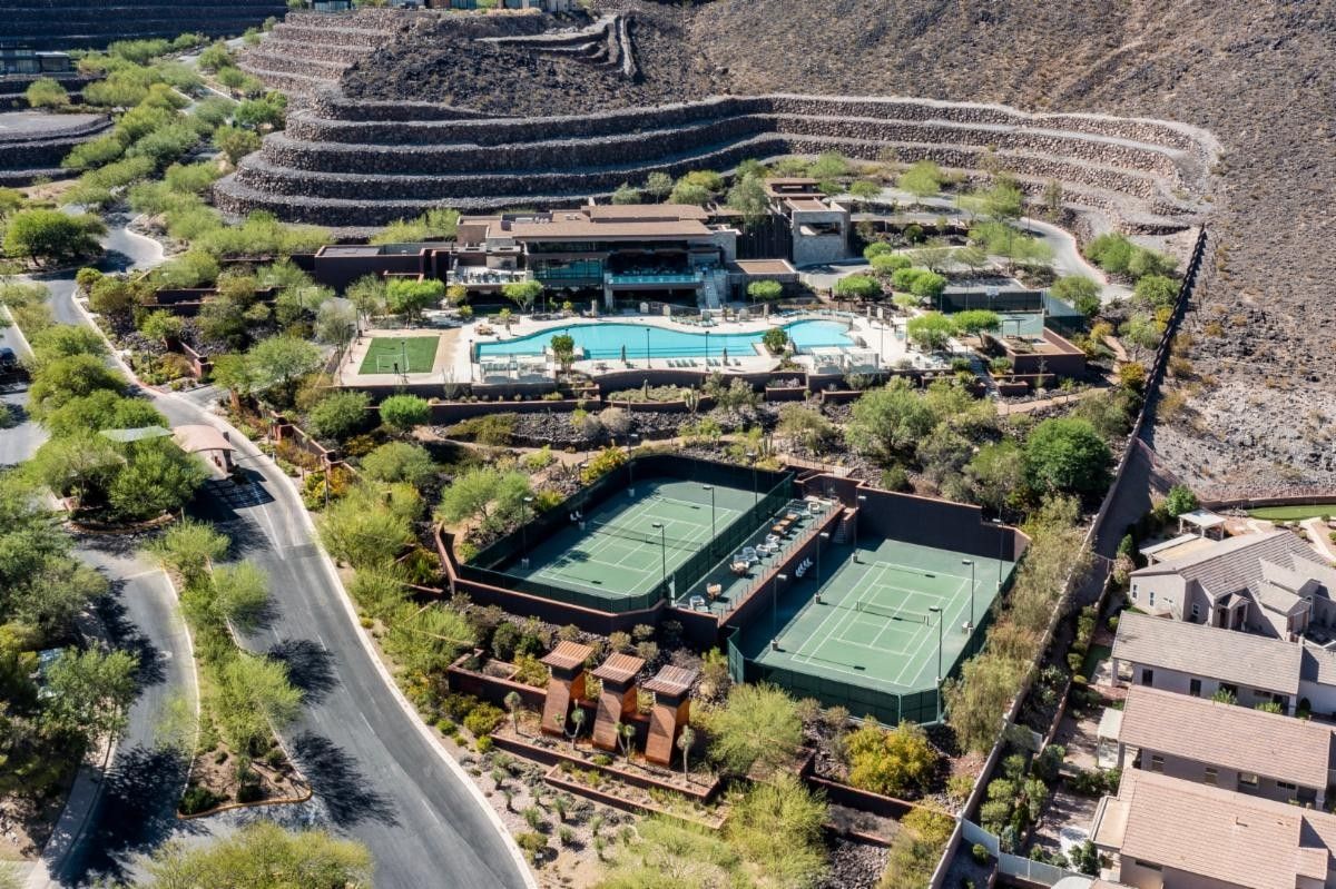 Ascaya in Henderson aerial view of neighborhood