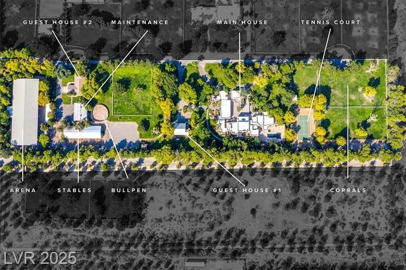 Aerial Equestrian Estate photo in Las Vegas