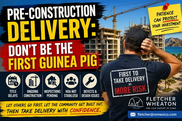 Pre-Construction in Cabo: Why the First Buyers Often Become the Guinea Pigs