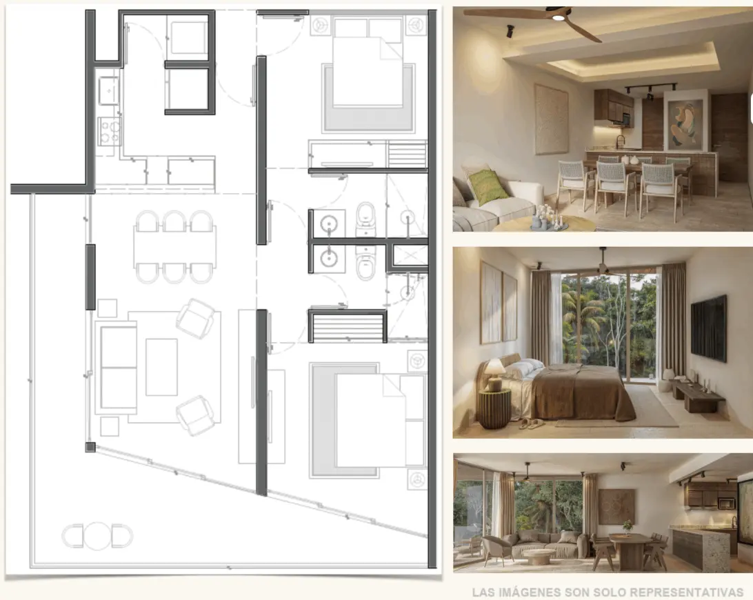 Two-Bedroom Corner Apartment (Exterior-Facing)
