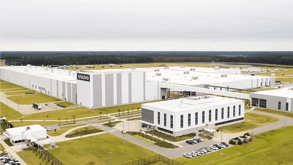 Volvo Cars manufacturing plant in Ridgeville, SC employing 1,500 workers