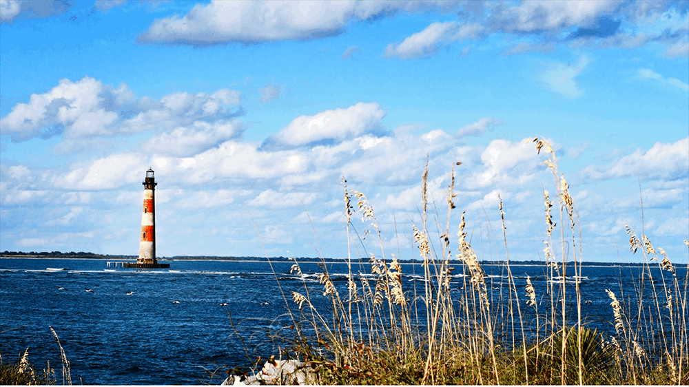 Morris Island Lighthouse off Folly Beach