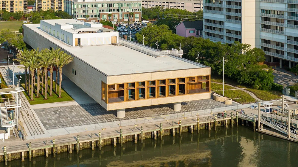 International African American Museum from the sky